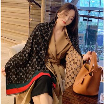 Khăn Quàng cổ,Khăn Choàng Nữ Sang Trọng Màu Đen,Chát Liệu Len Mềm Cao Cấp (185*65) - KCC14