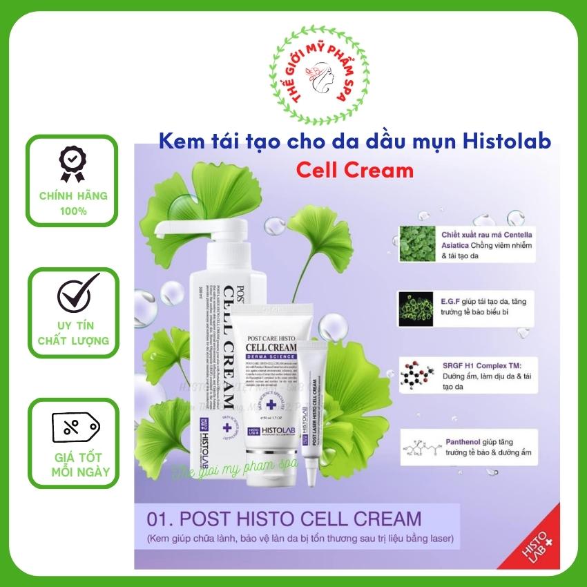[Histolab] Kem tái tạo phục hồi da Cell Cream 50ml/500ml dùng cho da dầu mụn - Histolab chính hãng Hàn Quốc