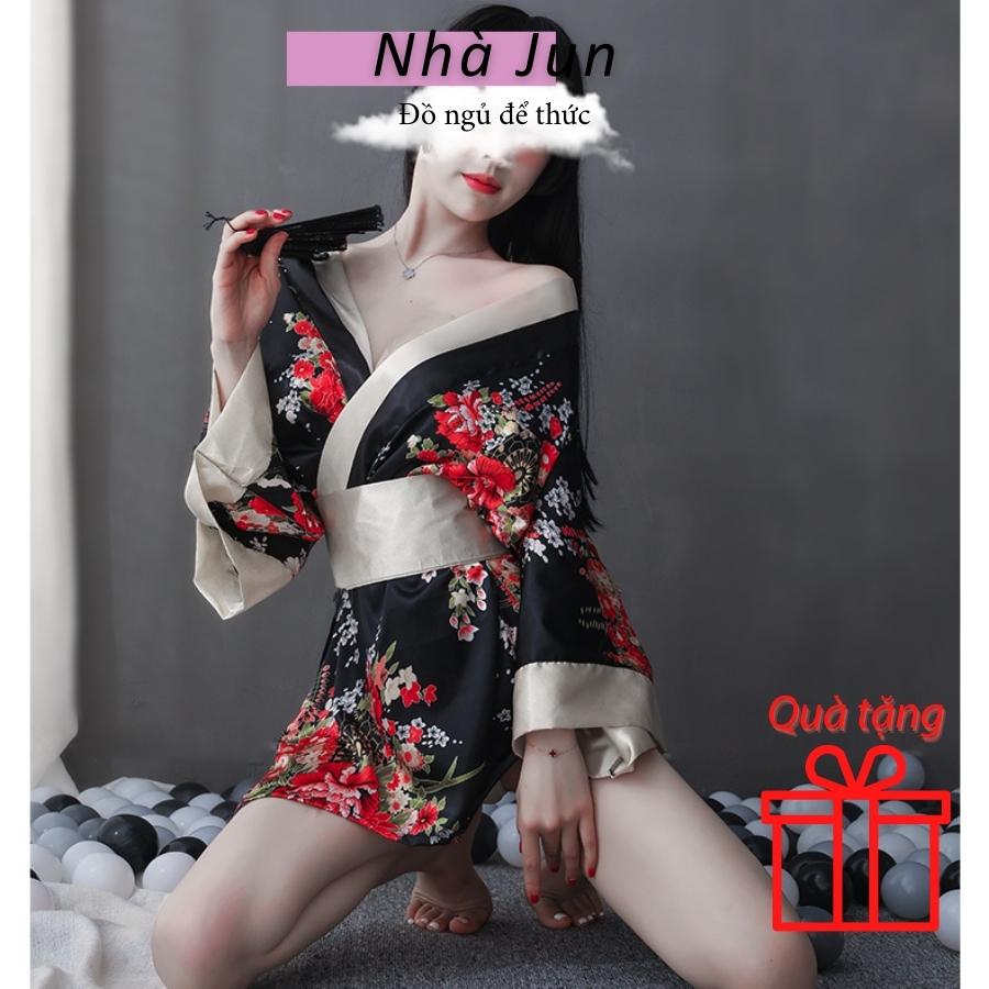 Váy ngủ Cosplay Nhà Jun mang đến đầm ngủ cosplay quyến rủ Váy ngủ sexy Cosplay kimono Đồ ngủ để thức NJ34