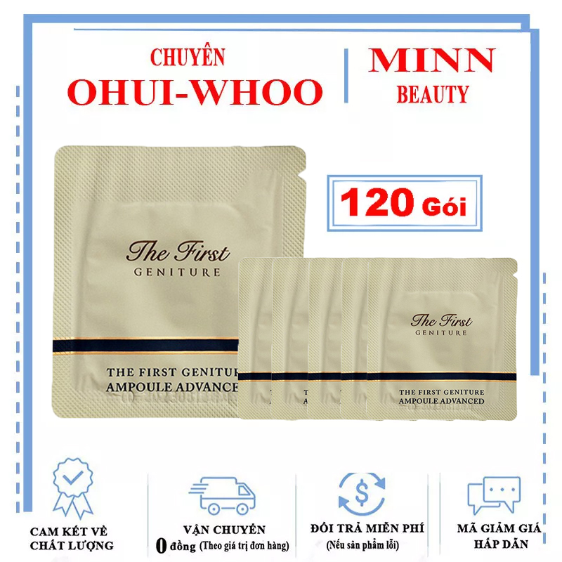 Combo 120 gói tinh chất vàng 24k ohui the first geniture ampoule advanced 1mlx120