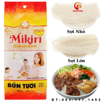 Bún Tươi Mikiri Sợi Lớn, Sợi Nhỏ – Bún Khô Túi 400g - Nông Sản Sạch Thanh Hằng