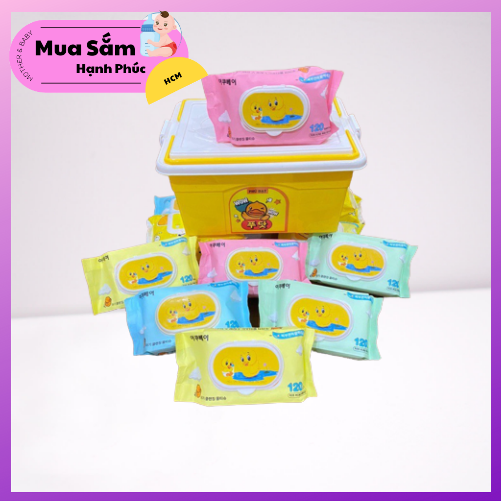 Một gói khăn giấy ướt xịn xò - mua sắm hạnh phúc