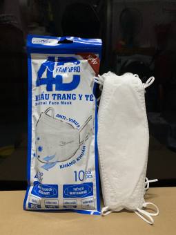 THÙNG 300 CÁI KHẨU TRANG Y TẾ  4D BỊCH - FAMAPRO