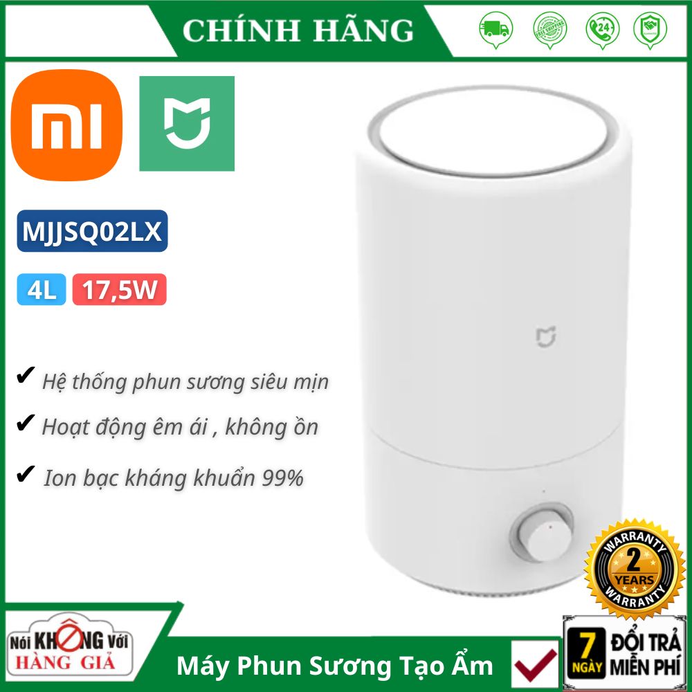 Máy phun sương tạo ẩm Xiaomi Mijia MJJSQ02LX dung tích 4L , UV diệt khuẩn 99% - Bảo hành 24 tháng - Máy tạo ẩm phòng điều hòa , máy tạo ẩm không khí , máy phun tinh dầu xiaomi