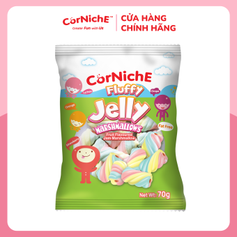 Kẹo xốp marshmallows nhân mứt trái cây 70g