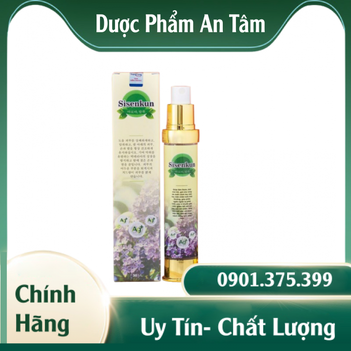 Sisenkun - chai xịt hỗ trợ khử mùi hôi nách & mồ hôi tay chân