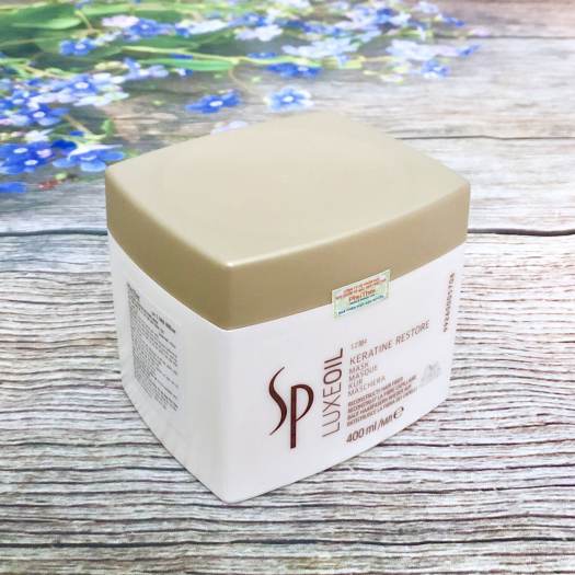 Dầu hấp ủ phục hồi tóc hư tổn cao cấp SP Wella Keratin Luxe Oil hair mask 400ml