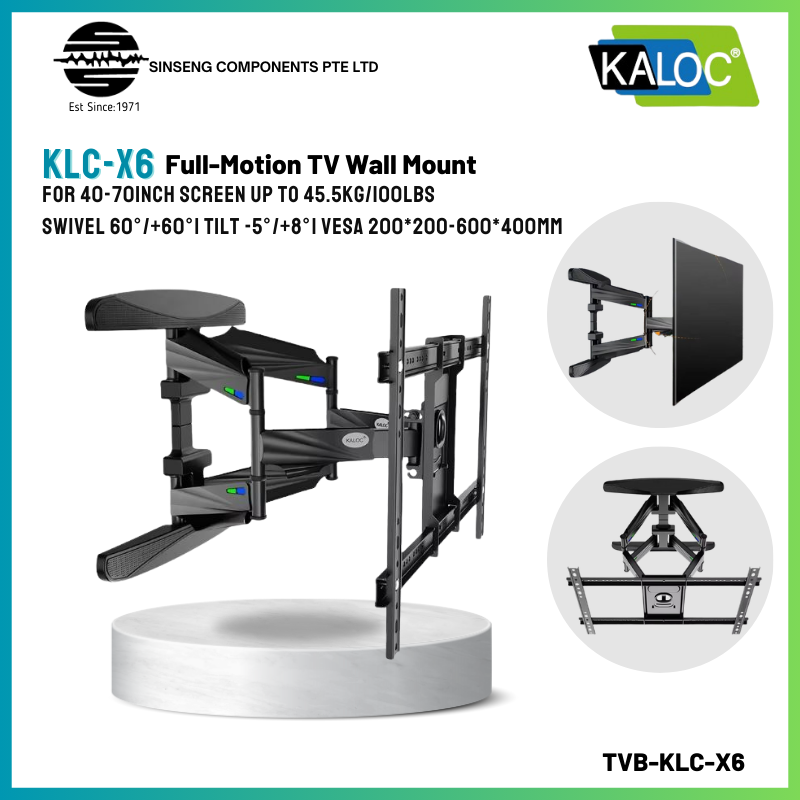 KALOC H8 40-80 inch Long Extension Arm Swivel TV Wall Bracket