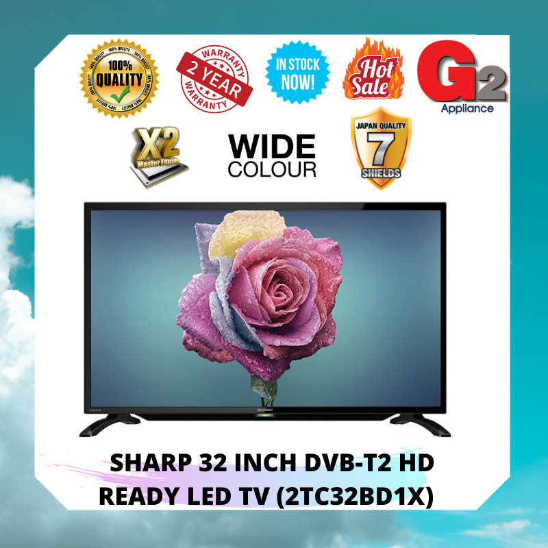 Sharp (Ready Stock) 32 2TC32BD1X DVB-T2 HD READY LED TV - SHARP MALAYSIA WARRANTY