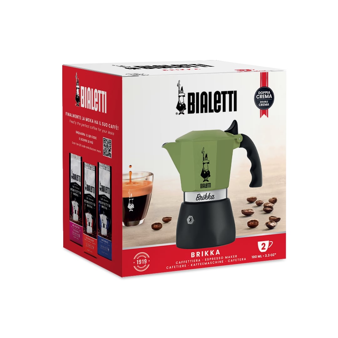Bialetti - New Brikka, Moka Pot, the Only Stovetop Coffee Maker Capable of  Producing a Crema-Rich Espresso, 2 Cups (3.38 Oz), Aluminum and Black