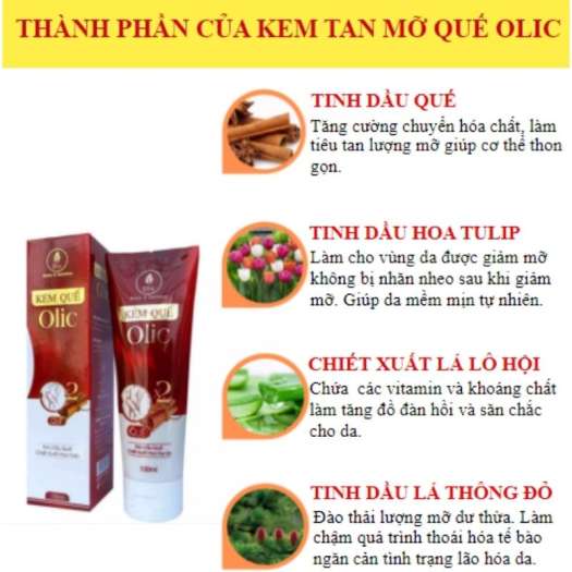 Combo 10 chai Kem tan mỡ bụng, Gel tan mỡ bụng Quế Olic - 4 Girls