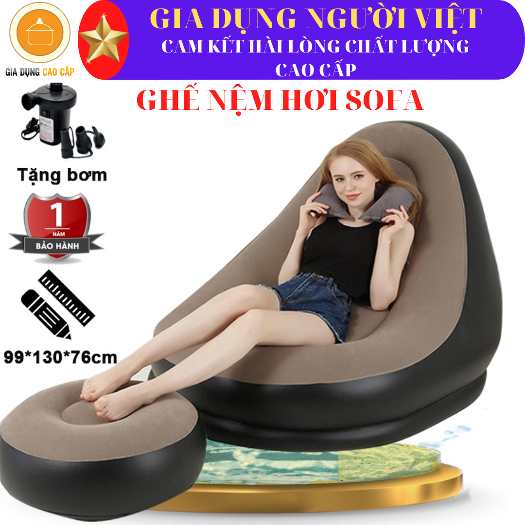 GHẾ NỆM HƠI SOFA ( TẶNG KÈM BƠM ). ghế hơi giá tốt . ghế hơi intex  ghế nệm ghế bơm hơi cao cấp . có