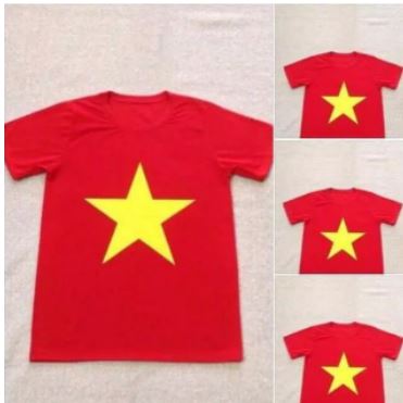 Áo Thun Cotton Cờ Đỏ Sao Vàng Việt Nam Đủ Size Cho Mọi Lứa Tuổi
