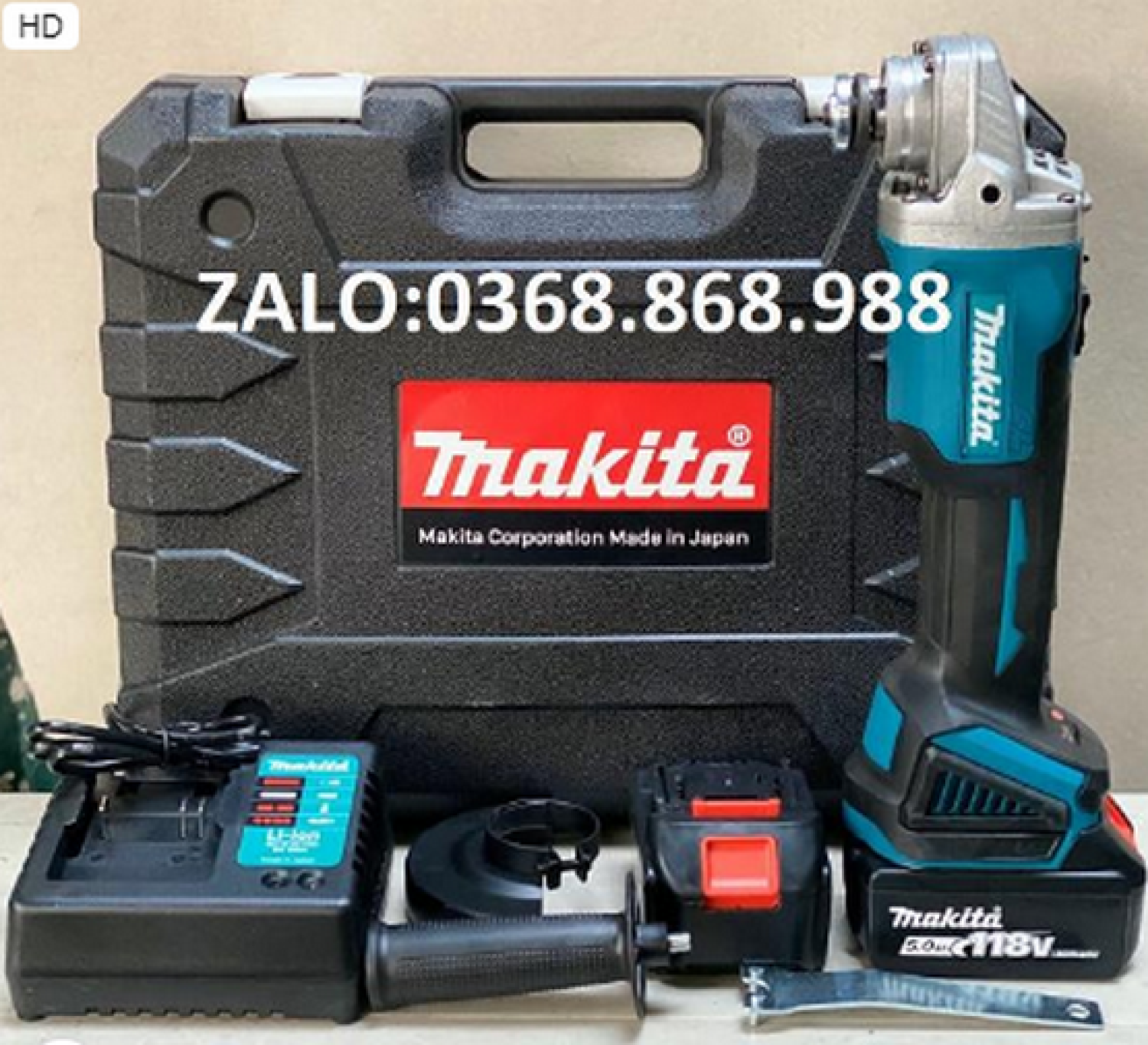 Máy mài chạy pin makita - pin chuẩn 10 cell - lõi đồng - công suất 840w - không chổi than - máy cắt, mài - máy cắt dùng pin