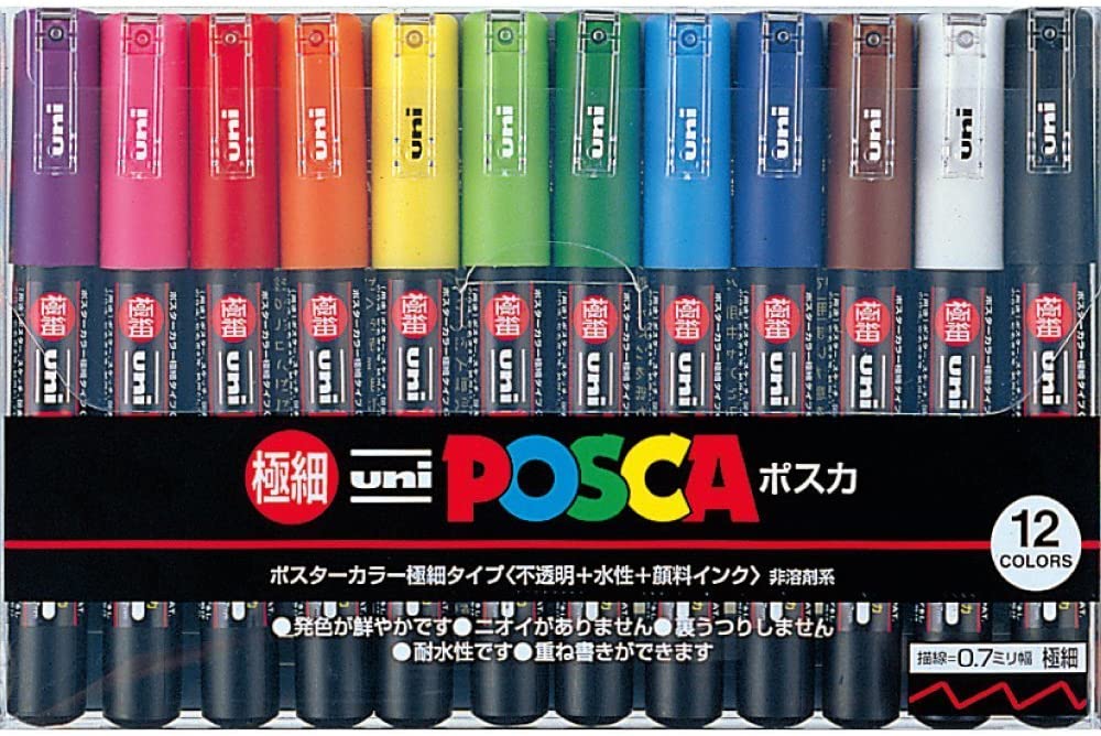 Uni-POSCA PC8K15C Paint Marker Pen Bold Point Set of 15