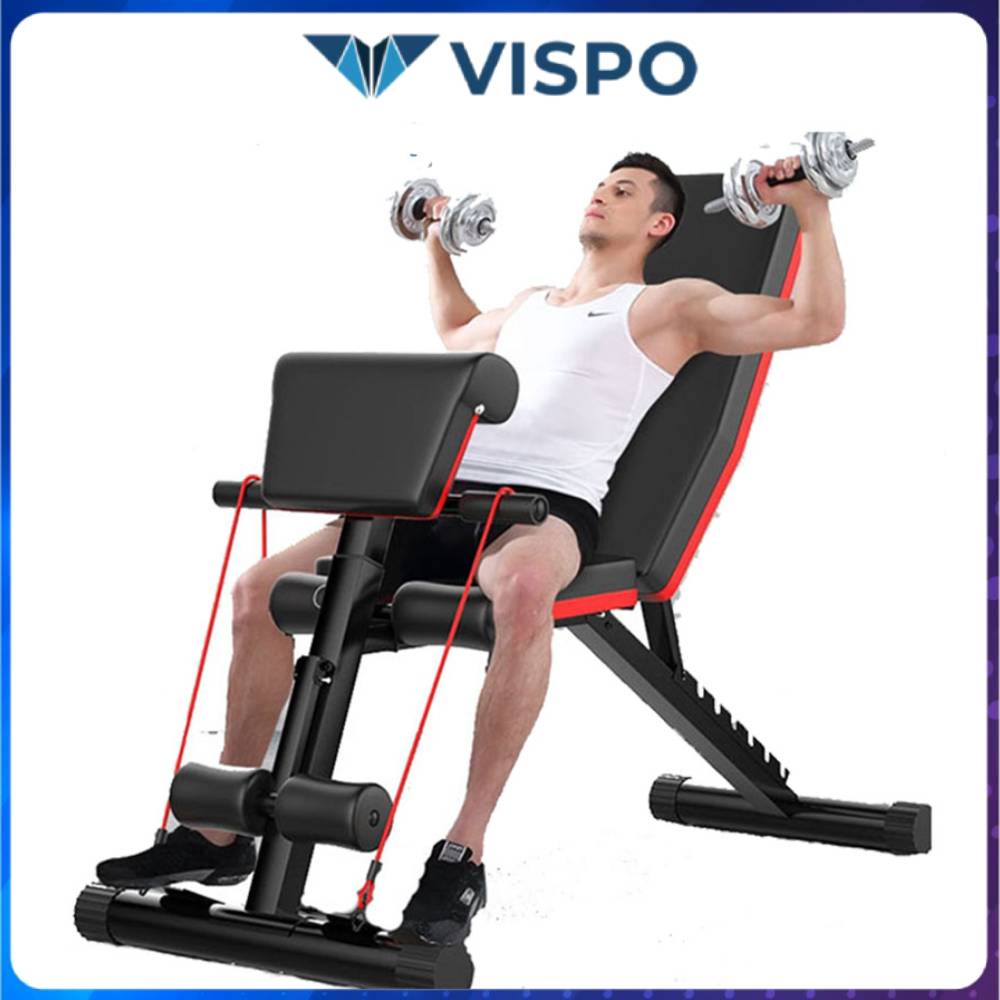 máy tập tạ đa năng - ghế tập tạ, tập cơ bụng và các cơ chính tại nhà có thể gấp gọn