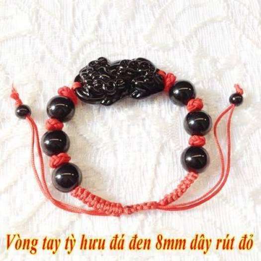 Vòng Tay Tỳ Hưu Mạ Vàng 24k Chuỗi Hạt Đá Mã Não Cao Cấp