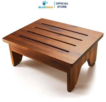 Ghế đẩu gỗ BLUEZON cao 16.5cm, ghế gỗ nhẹ tiện lợi cho nhà bếp, phòng tắm