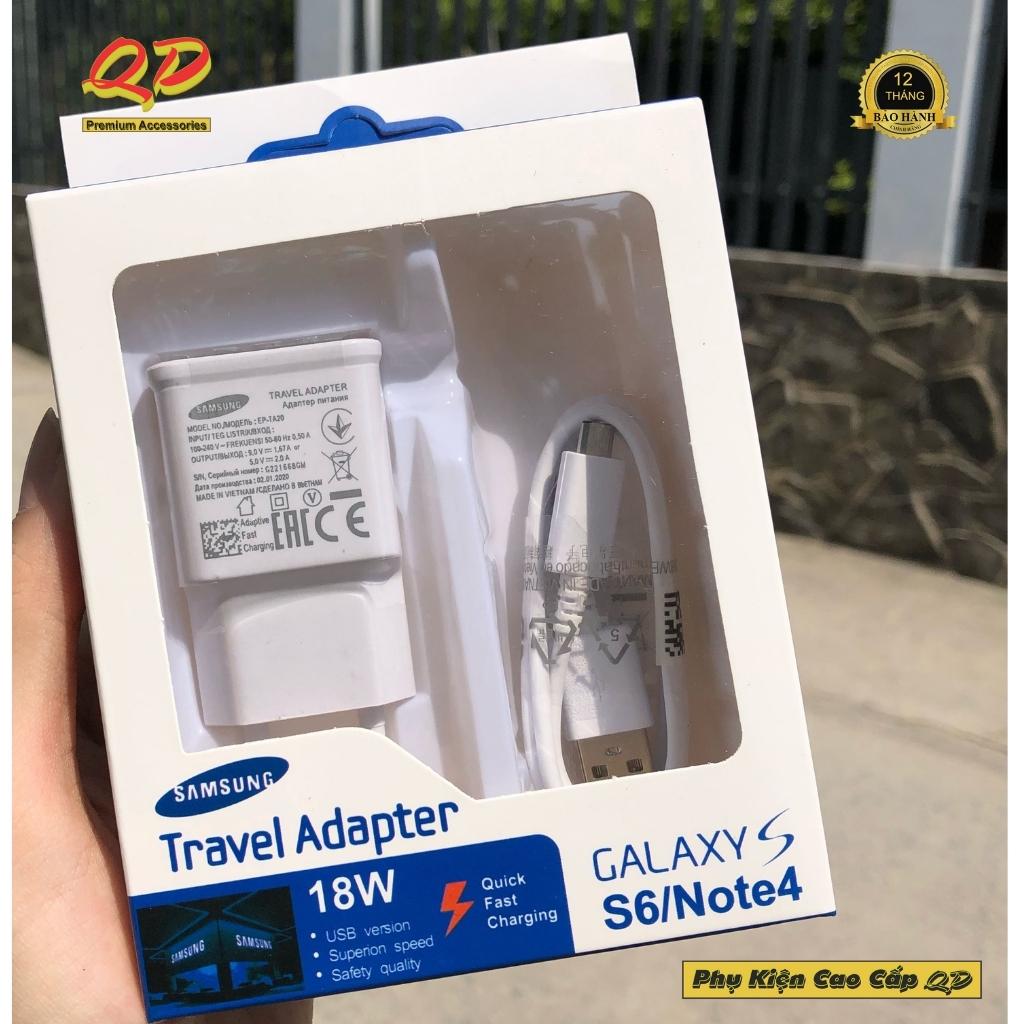 Sạc nhanh samsung, Bộ sạc nhanh samsung 18W + cáp sạc micro-USB full hộp , củ Sạc nhanh samsung dùng cho các dòng điện thoại sử dụng đầu Micro
