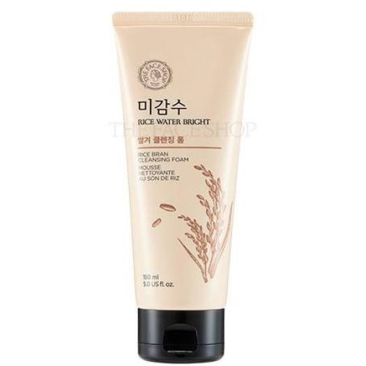 Sữa Rửa Mặt The Face Shop Gạo Rice Water Bright Cleansing Foam 100ml 150ml Không Hạt Và Có Hạt