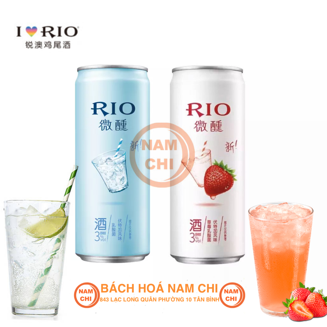 [LON 330ML] Nước Ép Trái Cây Lên Men RIO LIGHT Cực Kì Sảng Khoái