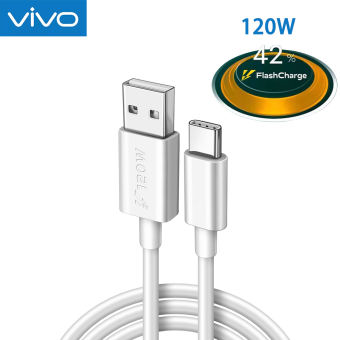 Bộ Sạc USB Type C VIVO 120W 20V 6A Cáp Nhanh 2M 1 Mét Sạc Nhanh Đèn Flash Cáp Dữ Liệu Cáp Sạc Siêu Nhanh 150 CM Cho VIVO IQOO 5 7 8 Pro 5G