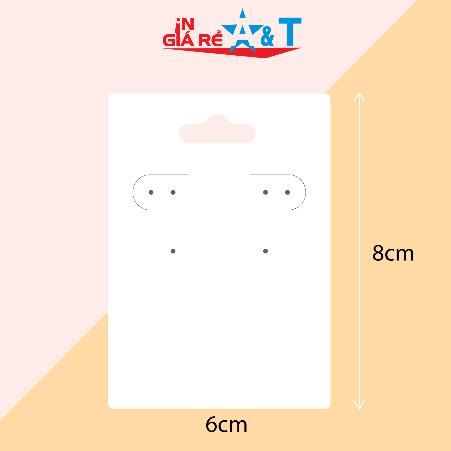 Combo 100 thẻ treo khuyên tai, treo dây chuyền, size 6x8cm giấy dày