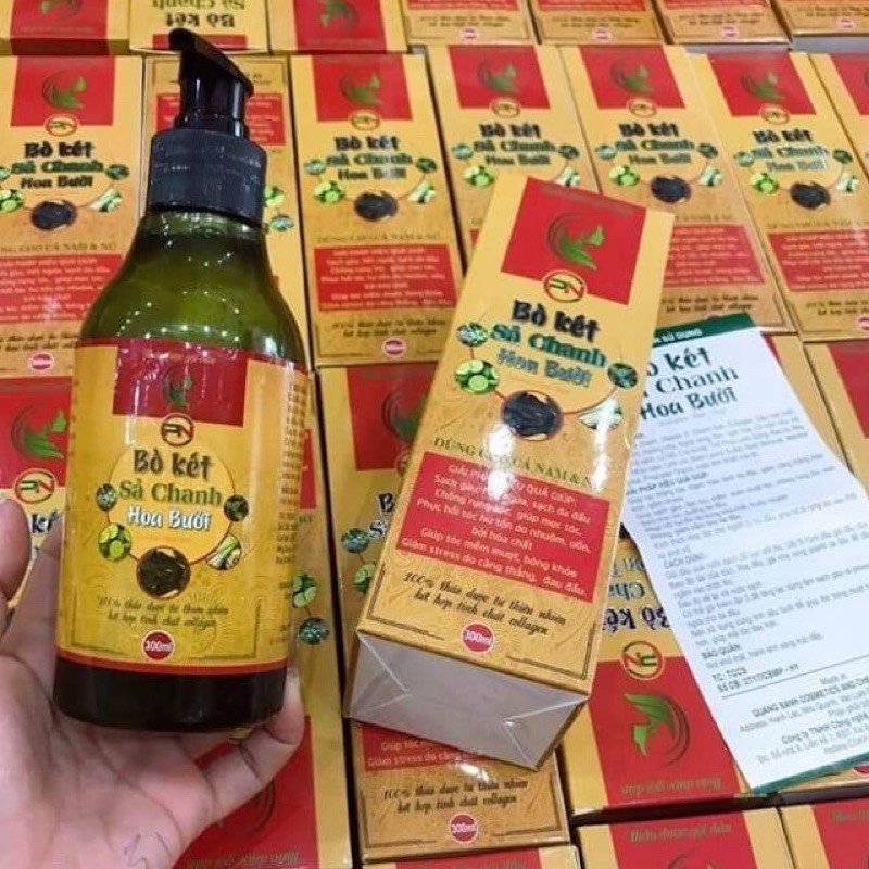 Combo 2 chai dầu gội đầu bồ kết sả chanh kích thích mọc tóc 300ml