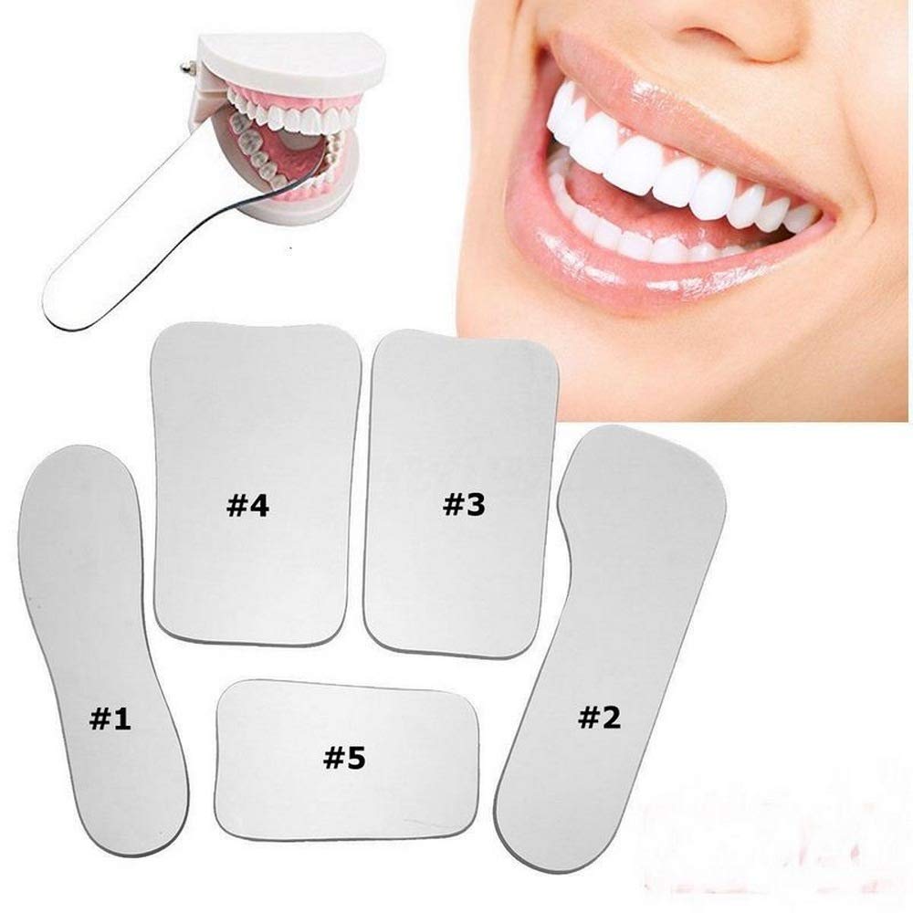 Gương phản xạ nội soi nha khoa gương chỉnh nha chụp ảnh hai mặt chất liệu thủy tinh