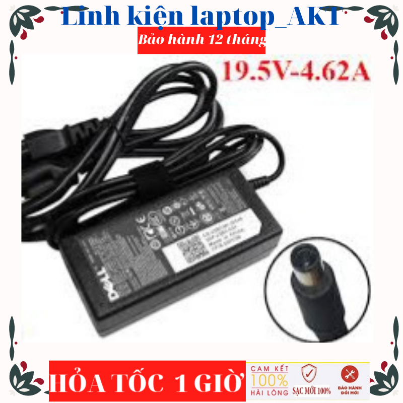 Sạc laptop dell 19.5v-4.62a-90w-zin chân kim tolatitude e5440e6400e6320 e6420 e6440 e7240 e7440inspiron 14r 15r