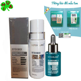 [Có video] Bộ đôi Serum mụn H Và Mặt nạ sủi bọt thải độc Green Tea Detox BlanC tận gốc các tình trạng mụn TEM ĐIỆN TỬ