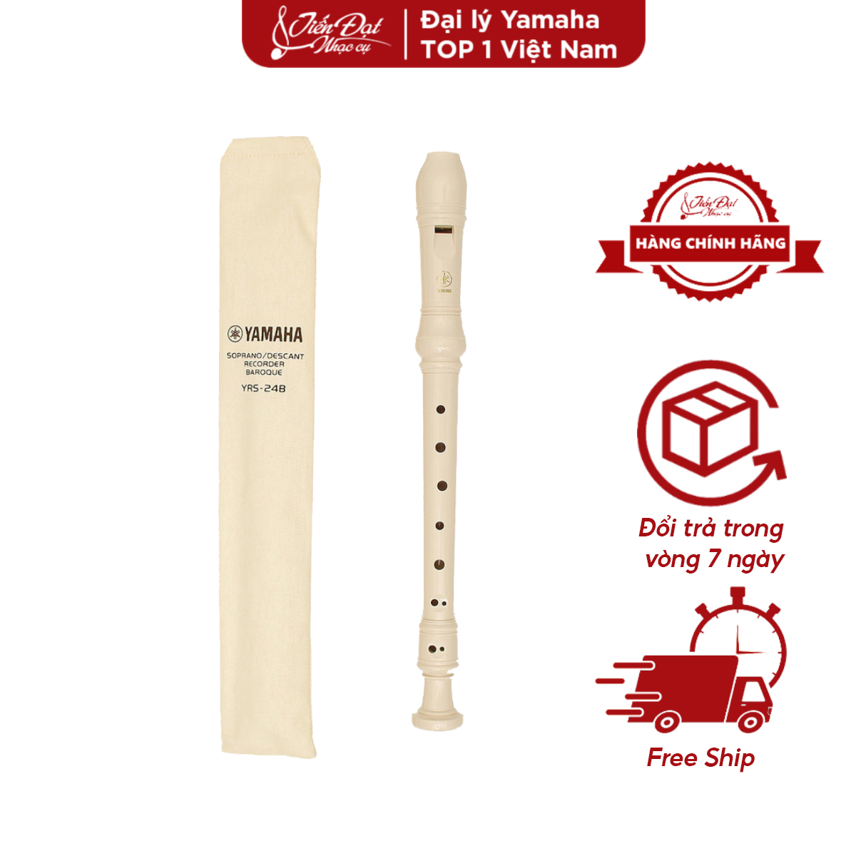 Sáo Dọc Recorder Soprano Yamaha YRS-24B,YRS-20B,YRS-402 Chính Hãng, Độ Bền Cao, Chất Liệu ABS An Toàn