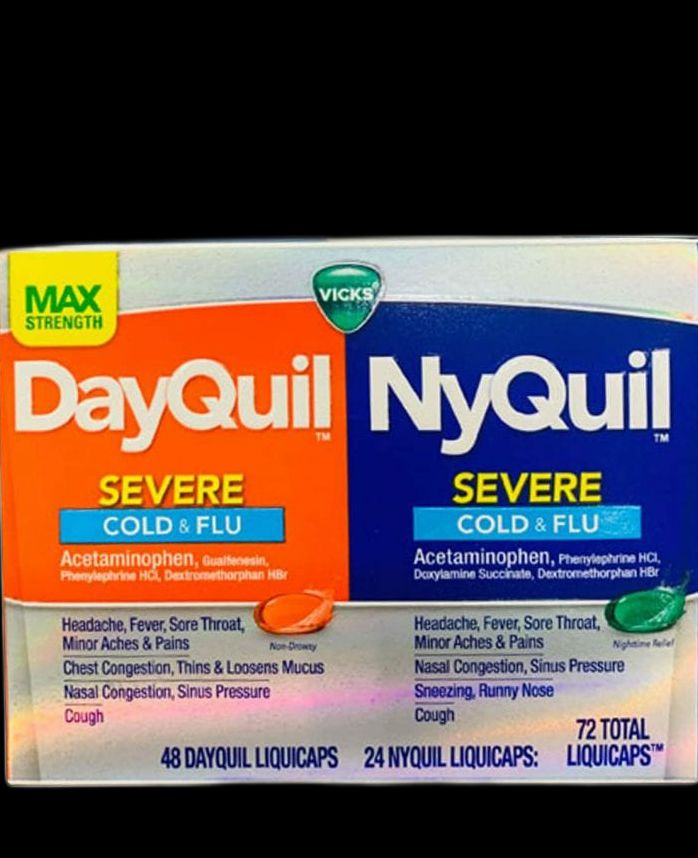 Viên uống giảm ho và cảm cúm Vicks DayQuil & NyQuil Severe 72 viên