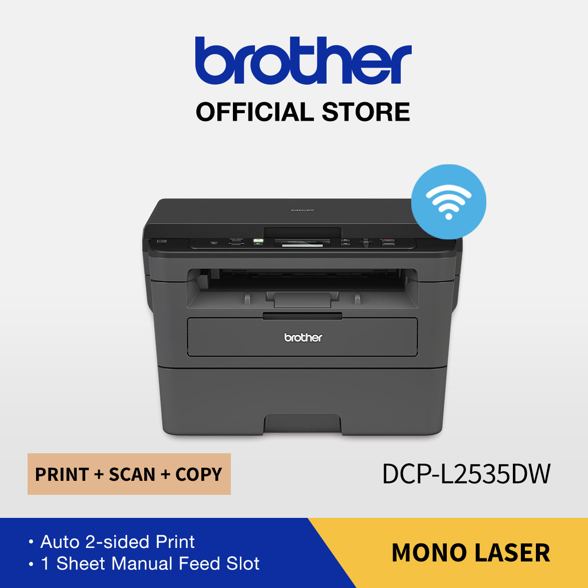Impresora BROTHER DCP-L2530DW (Láser Mono - Wi-Fi)