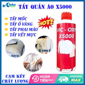 Thuốc tẩy trắng quần áo, nước tẩy trắng, tẩy mốc, vết ố quần áo đa năng thần thánh - Tẩy trắng quần áo X5000