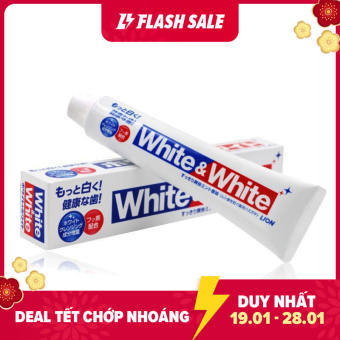 Kem Đánh Răng White & White Lion Nhật Bản 150g - Kem đánh răng nội địa nhật -  Kem Đánh Răng White And White Lion Nhật Bản 150g