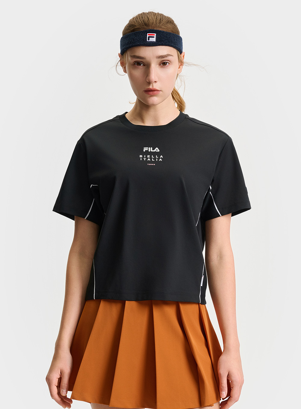 FILA CORE ATHLETICS TENNIS ELECTRONIC SWING Women Short Sleeves T-Shirt (Black) · v2