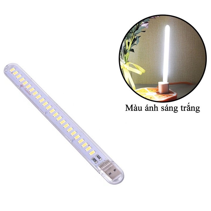 Đèn led 24 bóng mini ánh sáng trắng cổng usb tiện lợi