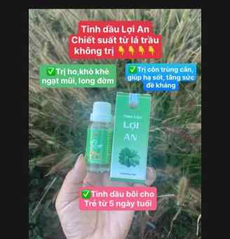 Tinh dầu Lợi An, trị ho, tiêu đàm, sổ mũi, nghẹt mũi cho trẻ, 20ml