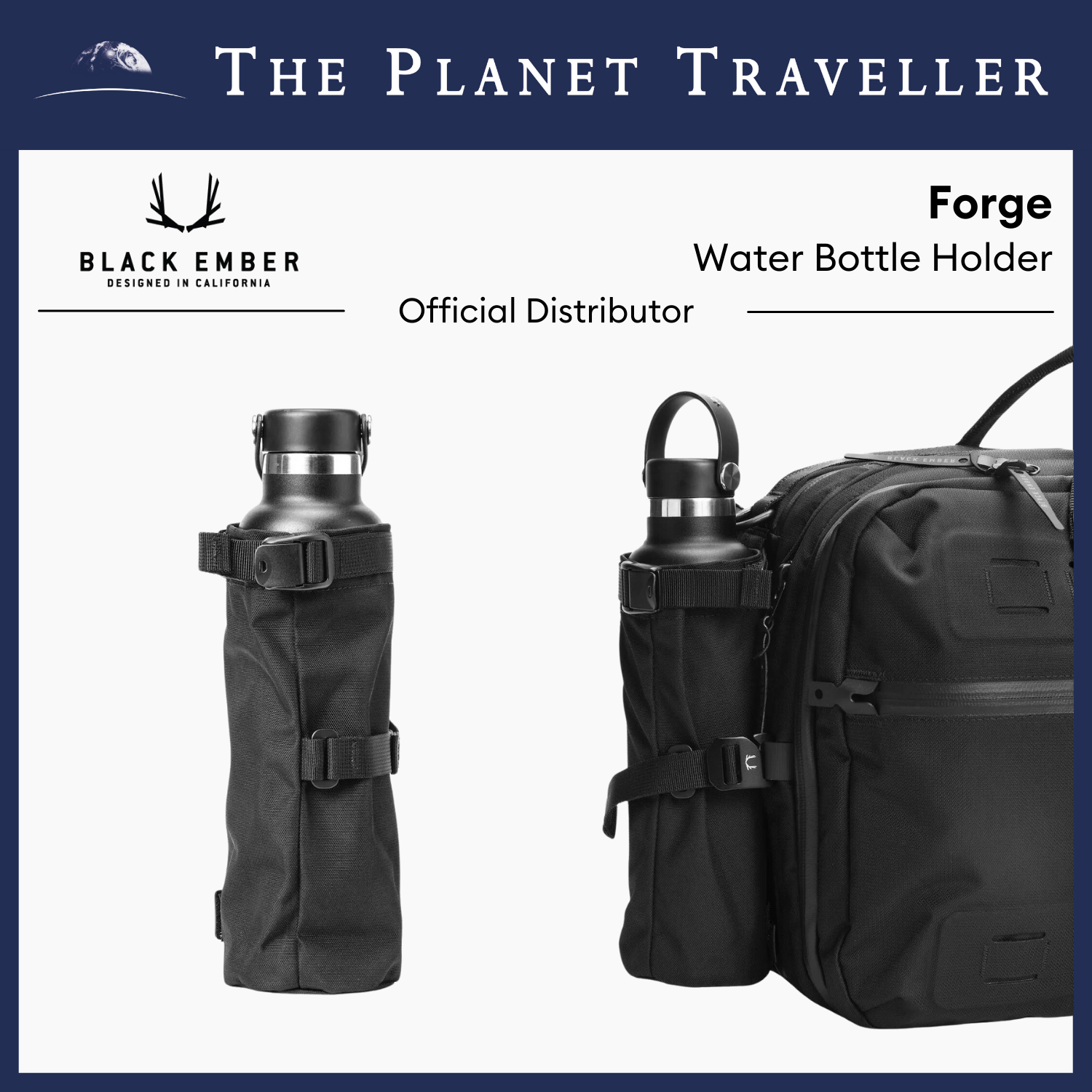 Black Ember Forge Collection Waterproof Backpack Perfect For