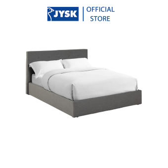 Giường | JYSK Alnor | gỗ công nghiệp/vải polyester | xám đậm | R160/180xD200cm