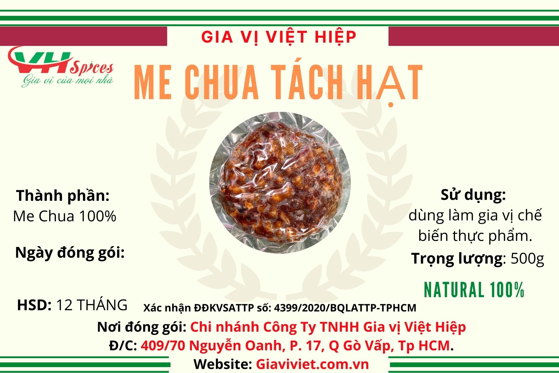 Me Chua Tách Hạt Việt Hiệp - chua chua - ngọt ngọt, Nấu nước cốt me