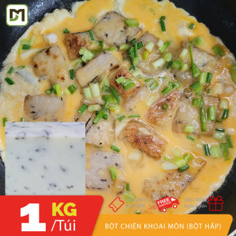 1KG bánh hấp bột chiên khoai môn dùng để chiên bột chiên làm sẵn
