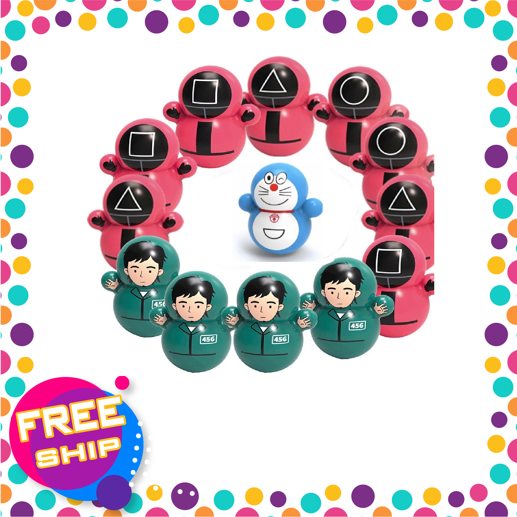 Đồ chơi con lật đật mini nhiều hình dáng ngộ nghĩnh dành cho bé