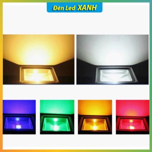 Đèn Pha Led Đơn Màu, đèn trang trí 30-50W Trắng, vàng, xanh lá, xanh dương, đỏ dùng trang trí nhà của, ban công, sân vườn, quán cafe...