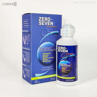 Nước ngâm lens, kính áp tròng Zero Seven Hàn Quốc 120ml CARAS.E
