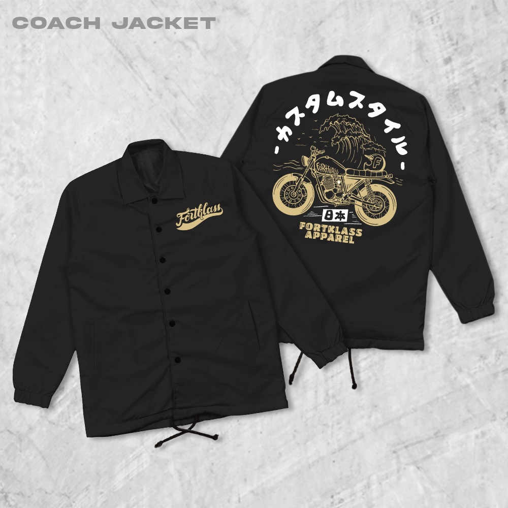 Mens black hot sale coach jacket