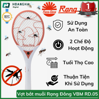 Vợt bắt muỗi Rạng Đông VBM RD.05 - Vợt bắt muỗi có đèn Led - Vợt bắt muỗi thông minh - Vợt bắt muỗi Rạng đông