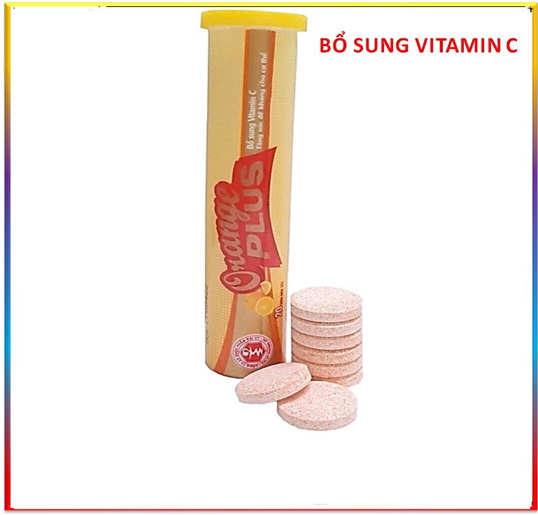 Tuýt Viên Sủi Multivitamin  -Orange plus - Giúp Bổ Sung Vitamin C,B1,B2, Kẽm , Giúp Tăng Cường Thể Lực, Tăng Sức Đề Kháng- Tuýp 20 viên 4g