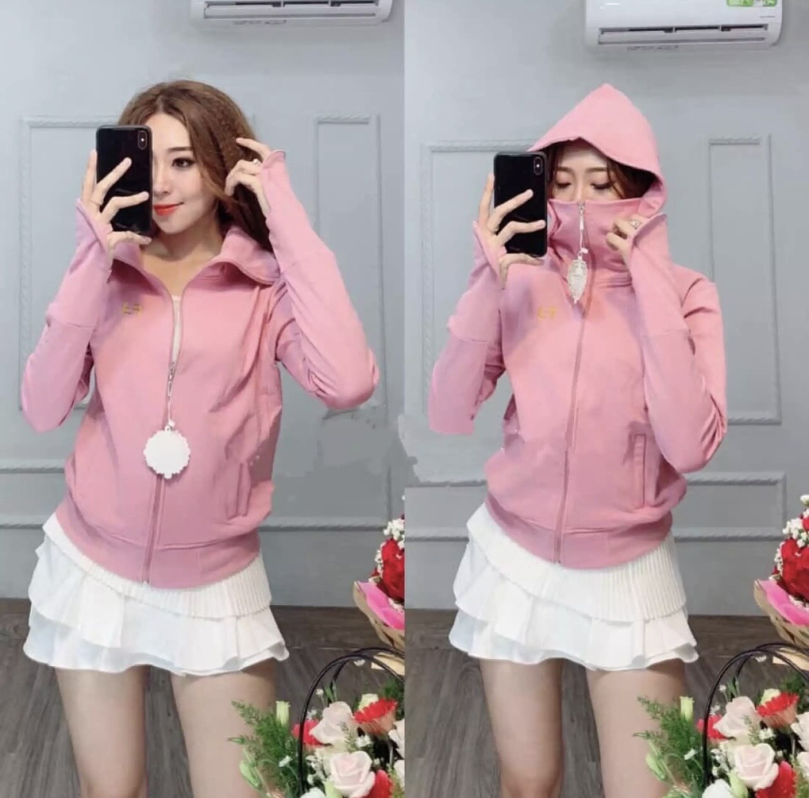 Áo khoát chống nắng nữ 4in1 vải da cá cao cấp